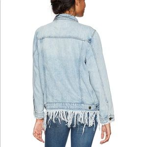 Blank NYC fringe jean jacket size S